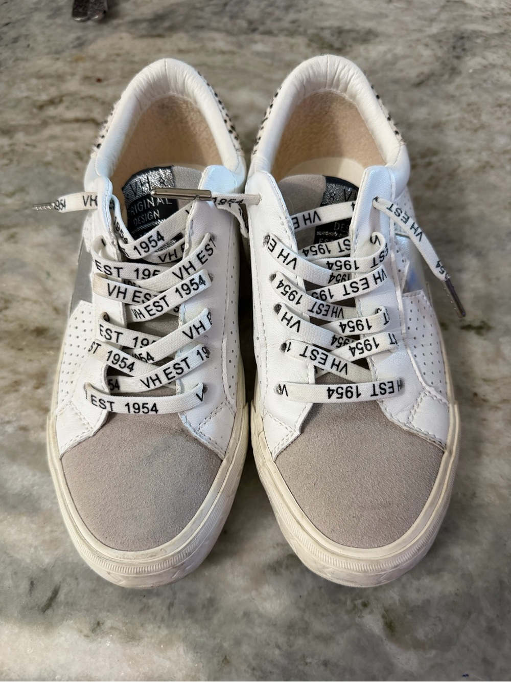Vintage Havana Grande White Wild Cheetah Sneakers Size 5.5